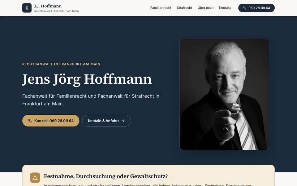 Neue Website von Rechtsanwalt J. J. Hoffmann (Startseite)