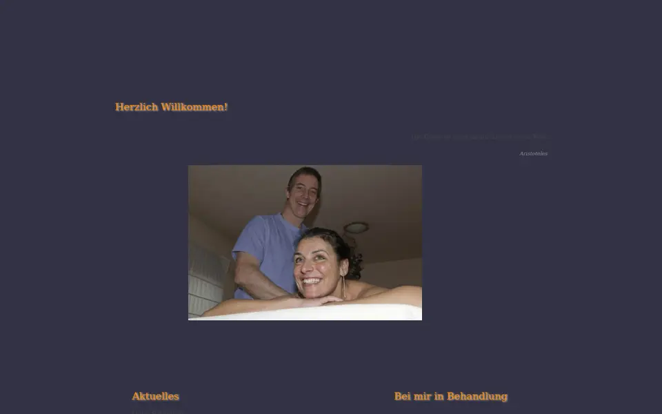 Alte Website von Physiopraxis Kuhn (Startseite)